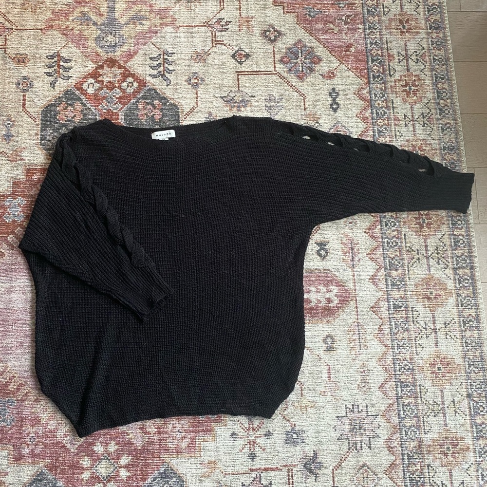 Black knit sweater
